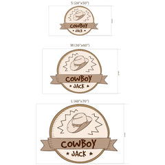 Custom Name Cowboy Wall Sticker – Western Boys Room Personalized Kids Decal