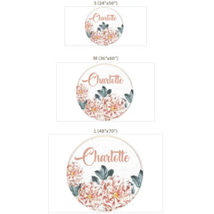Floral Name Wall Decal – Personalized Girls Room Nursery Removable Sticker