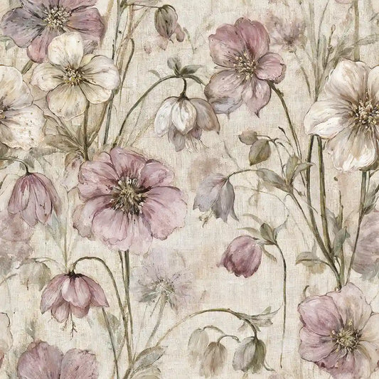 Dusky Hellebore Botanical Wallpaper