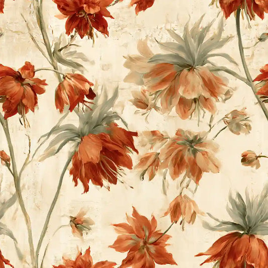 Painterly Fritillaria Botanical Wallpaper