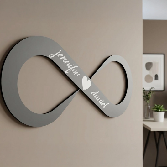 Infinity Love Personalized Wooden Name Wall Decor