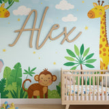 Custom Wooden Name Sign for Nursery and Kids Room – Personalized Wall Decor