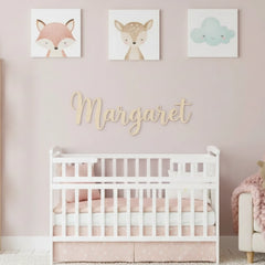 Custom Wooden Name Sign for Nursery and Kids Room – Personalized Wall Decor