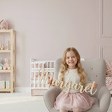 Custom Wooden Name Sign for Nursery and Kids Room – Personalized Wall Decor