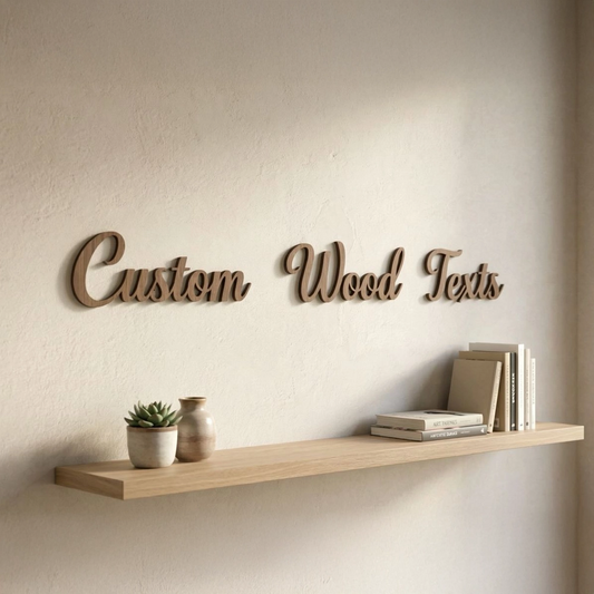 Custom Wooden Text Wall Sign for Office & Business