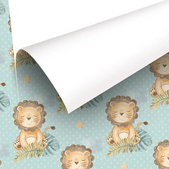Cute Lion Safari Theme Wallpaper – Peel-and-Stick Kids Room Nursery Design