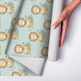 Cute Lion Safari Theme Wallpaper – Peel-and-Stick Kids Room Nursery Design
