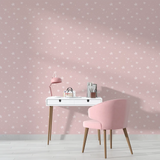 Soft Pink Star Nursery Wall Mural – Girls Room Peel-and-Stick Large Design