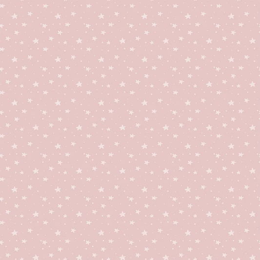 Soft Pink Star Nursery Wall Mural