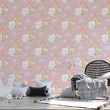 Cute Giraffe Nursery Wall Mural – Safari Peel-and-Stick Kids Room Design