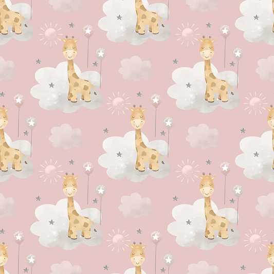 Cute Giraffe Nursery Wall Mural