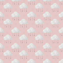 Pink Cloud Nursery Wallpaper for Girls Room – Soft Peel-and-Stick Design