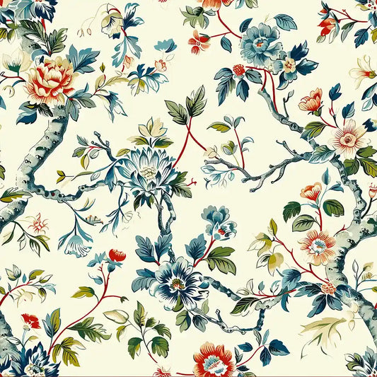 Chinoiserie Floral Wallpaper