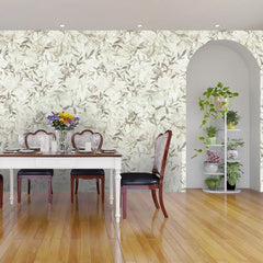 Whispering Branches – Botanical Bird & Leaf Wallpaper