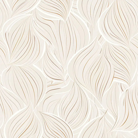 Neutral Beige Leaf Minimal Modern Wallpaper