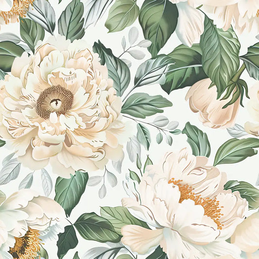 Elegant Peony Botanical Design