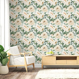 Elegant Peony Botanical Wallpaper – Peel-and-Stick Bedroom Living Room Design