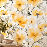 Sunny Bloom – Watercolor Floral Wallpaper