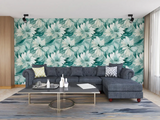 Mint Breeze – Abstract Floral Wallpaper