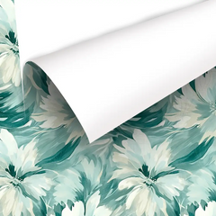 Mint Breeze – Abstract Floral Wallpaper