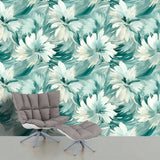 Mint Breeze – Abstract Floral Wallpaper
