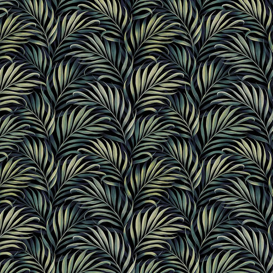 Dark Tropical Palm Wallpaper – Luxury Jungle Peel-and-Stick Bedroom Accent Design