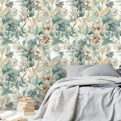 Soft Botanical – Mint Wallpaper