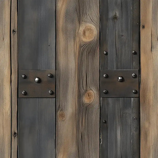 Rustic Barn Door Wallpaper