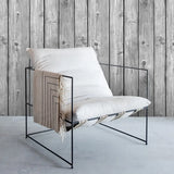 Grey Wood Panel Wallpaper – Modern Peel-and-Stick Bedroom Living Room Design