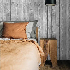 Grey Wood Panel Wallpaper
