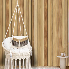 Wood Slats Wallpaper – Modern Peel-and-Stick Bedroom Office Design