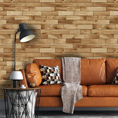 Wood Plank Wallpaper – Rustic Peel-and-Stick Bedroom Living Room Design
