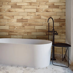 Wood Plank Wallpaper – Rustic Peel-and-Stick Bedroom Living Room Design