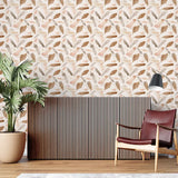 Neutral Beige Abstract Brushstroke Wallpaper – Modern Minimal Peel-and-Stick Design