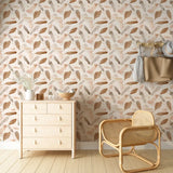 Neutral Beige Abstract Brushstroke Wallpaper – Modern Minimal Peel-and-Stick Design