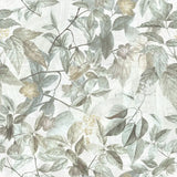 Sage Green Botanical Wallpaper – Minimal Peel-and-Stick Bedroom Living Room Design
