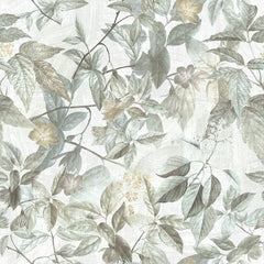 Sage Green Botanical Wallpaper – Minimal Peel-and-Stick Bedroom Living Room Design