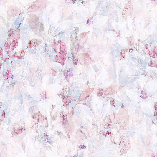 Soft Pastel Floral Wallpaper – Romantic Peel-and-Stick Bedroom Living Room Design