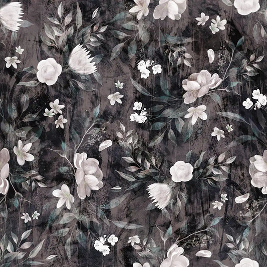 Dark Floral Wallpaper – Moody Peel-and-Stick Bedroom Accent Wall Design