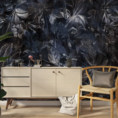 Moody Floral Still Life Wallpaper – Dark Peel-and-Stick Bedroom Accent Wall