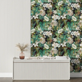 Green Botanical Wallpaper – Natural Peel-and-Stick Bedroom Living Room Design
