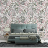 Vintage Blush Floral Wallpaper – Romantic Peel-and-Stick Bedroom Living Room Design