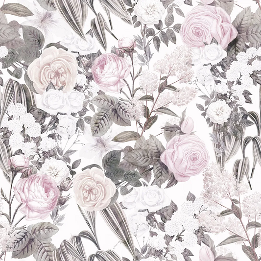 Blush Pink Floral Wallpaper