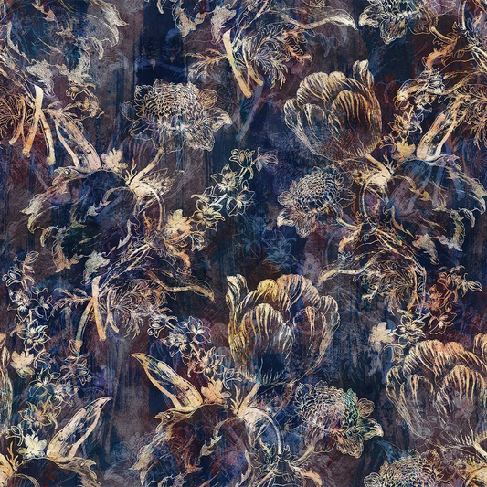 Luxury Dark Floral Wallpaper