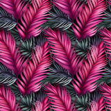 Pink Teal Tropical Wallpaper – Vibrant Peel-and-Stick Bedroom Living Room Design