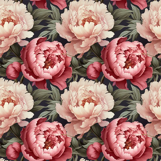 Pink Peony Floral Wallpaper