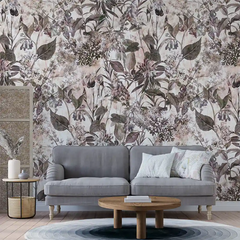 Vintage Botanical Floral Wallpaper – Classic Peel-and-Stick Bedroom Living Room Design