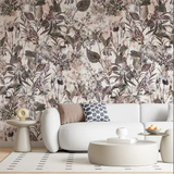 Vintage Botanical Floral Wallpaper – Classic Peel-and-Stick Bedroom Living Room Design