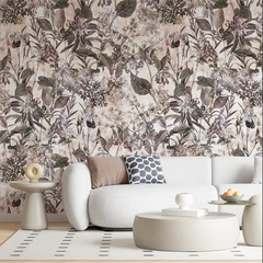 Vintage Botanical Floral Wallpaper – Classic Peel-and-Stick Bedroom Living Room Design