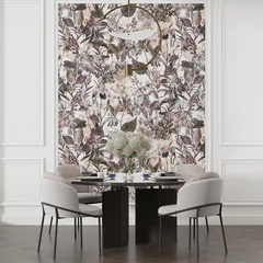 Vintage Botanical Floral Wallpaper – Classic Peel-and-Stick Bedroom Living Room Design